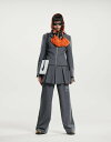【送料無料】 ウィークデイ レディース カジュアルパンツ ボトムス Weekday cutoff waistband detail pants in heather gray stripe - part of a set Gray stripe(4)