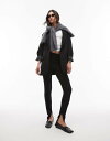 【送料無料】 マンゴ レディース レギンス ボトムス Mango zip detail leggings in black Black