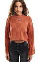【送料無料】 バンズ レディース パーカー・スウェット アウター Vans Cammile checkered sweatshirt in orange ORA...