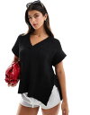 【送料無料】 ミスセルフフリッジ レディース ベスト トップス Miss Selfridge knitted tank top in black Black