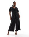 【送料無料】 エイソス レディース ジャンプスーツ トップス ASOS DESIGN Curve ruched front cut out back jumps...