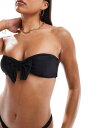 【送料無料】 ミスセルフフリッジ レディース トップのみ 水着 Miss Selfridge bow front bandeau bikini top in b...