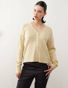 【送料無料】 コルージョン レディース カーディガン アウター COLLUSION fluffy knitted v neck cardigan in crea...