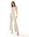 【送料無料】 ティエフエヌシー レディース ジャンプスーツ トップス TFNC Bridesmaid satin one shoulder jumpsuit i...