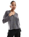 【送料無料】 セレクティッド レディース カーディガン アウター Selected Femme cardigan in gray Gray
