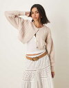 【送料無料】 フリーピープル レディース カーディガン アウター Free People heritage cropped cardigan in ivory ...