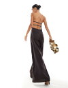 【送料無料】 エイソス レディース ジャンプスーツ トップス ASOS DESIGN bandeau scarf detail jumpsuit with op...
