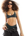 【送料無料】 ウィークデイ レディース トップのみ 水着 Weekday Kiama multi strap bikini top in super dark ...