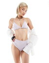 【送料無料】 モンキ レディース ボトムスのみ 水着 Monki mix and match high leg waist bikini bottom in l...