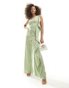 【送料無料】 ティエフエヌシー レディース ジャンプスーツ トップス TFNC Bridesmaid satin one shoulder jumpsuit w...