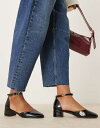 【送料無料】 エイソス レディース ヒール シューズ ASOS DESIGN Syrup mid block heeled shoes in black pat...