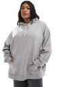【送料無料】 エイソス レディース パーカー・スウェット アウター ASOS DESIGN Curve oversized hoodie in heather ...