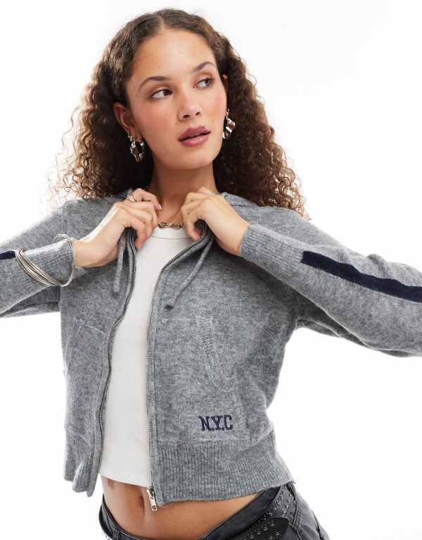 ̵ ǥȥ꡼ ǥ ѡå  Daisy Street gray 90s zip up fi...