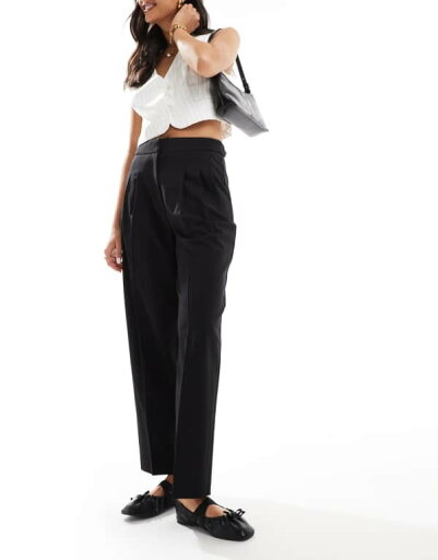 【送料無料】 エイソス レディース カジュアルパンツ ボトムス ASOS DESIGN tailored tapered pants in black Black 【送料無料】 エイソス レディース カジュアルパンツ ボトムス ASOS DESIGN tailored tapered pants in black Black