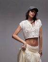 【送料無料】 トップショップ レディース ベスト トップス Topshop knit stitchy tank in oat Oat