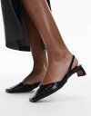 【送料無料】 トップショップ レディース ヒール シューズ Topshop Diana square toe mid heeled shoes in black Black(4)