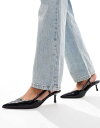 【送料無料】 エイソス レディース ヒール シューズ ASOS DESIGN Strike slingback kitten heeled shoes in b...