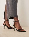 【送料無料】 エイソス レディース サンダル シューズ ASOS DESIGN Hollow barely there heeled sandals in black Black(4)