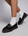 【送料無料】 リバーアイランド レディース スリッポン・ローファー シューズ River Island snaffle loafers in black Black(4)