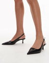 【送料無料】 マンゴ レディース サンダル シューズ Mango sling back heels in black Black