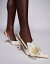 ladies white shoes low heelの画像