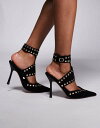 【送料無料】 エイソス レディース ヒール シューズ ASOS DESIGN Power suedette studded high heeled shoes ...