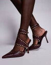 【送料無料】 エイソス レディース ヒール シューズ ASOS DESIGN Wide Fit Power studded high heeled shoes ...