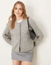 【送料無料】 ジェイディーワイ レディース カーディガン アウター JDY lightweight ribbed cardigan in gray Mid gr...