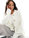 【送料無料】 ミスセルフフリッジ レディース カーディガン アウター Miss Selfridge oversized ribbed cardigan in c...