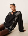 【送料無料】 エイソス レディース カーディガン アウター ASOS DESIGN wool blend knitted cardigan with contr...