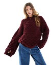 【送料無料】 エイソス レディース ニット・セーター アウター ASOS DESIGN 3D cable knit sweater with wide cuff...