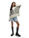 【送料無料】 オブジェクト レディース カーディガン アウター Object button through knitted cardigan in beige ...
