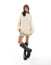 【送料無料】 ブレーブソウル レディース ニット・セーター アウター Brave Soul Petite oversized cable knit sweate...
