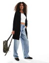 【送料無料】 オンリー レディース ニット・セーター アウター ONLY long knitted cardigan in black Black