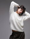 【送料無料】 マンゴ レディース ニット・セーター アウター Mango oversized crew neck sweater in white WHITE