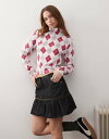 【送料無料】 コルージョン レディース ニット・セーター アウター COLLUSION fitted roll neck top in pink retro a...