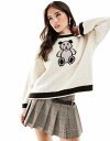 【送料無料】 ミスセルフフリッジ レディース ニット・セーター アウター Miss Selfridge oversized cable knit jacquar...
