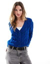 【送料無料】 ミスセルフフリッジ レディース カーディガン アウター Miss Selfridge chunky cable knit cardigan in ...