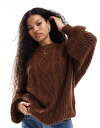 【送料無料】 ブレーブソウル レディース ニット・セーター アウター Brave Soul Petite oversized cable knit sweate...