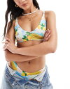 【送料無料】 エイソス レディース トップのみ 水着 ASOS DESIGN Sorrento skinny crop bikini top in multi ...