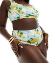 【送料無料】 エイソス レディース ボトムスのみ 水着 ASOS DESIGN Curve Sorrento high leg high waist bikin...