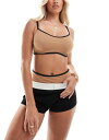 【送料無料】 エイソス レディース トップのみ 水着 ASOS DESIGN Fuller Bust contrast binding hidden under...