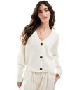 【送料無料】 ヴェロモーダ レディース カーディガン アウター Vero Moda button up chunky ribbed cardigan in cr...