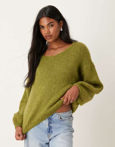 【送料無料】 ジェイディーワイ レディース ニット・セーター アウター JDY reversible pullover knit sweater in green GREEN 【送料無料】 ジェイディーワイ レディース ニット・セーター アウター JDY reversible pullover knit sweater in green GREEN