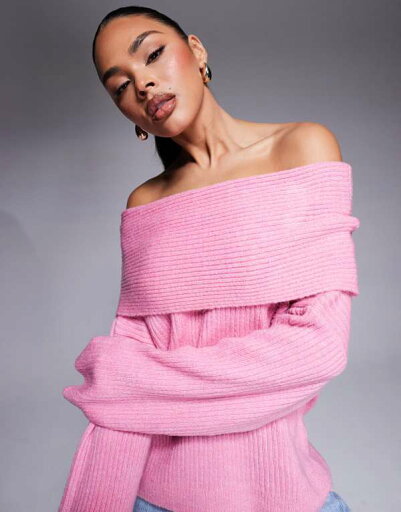 【送料無料】 エイソス レディース ニット・セーター アウター ASOS DESIGN oversized knit off the shoulder sweater in soft pink pink 【送料無料】 エイソス レディース ニット・セーター アウター ASOS DESIGN oversized knit off the shoulder sweater in soft pink pink