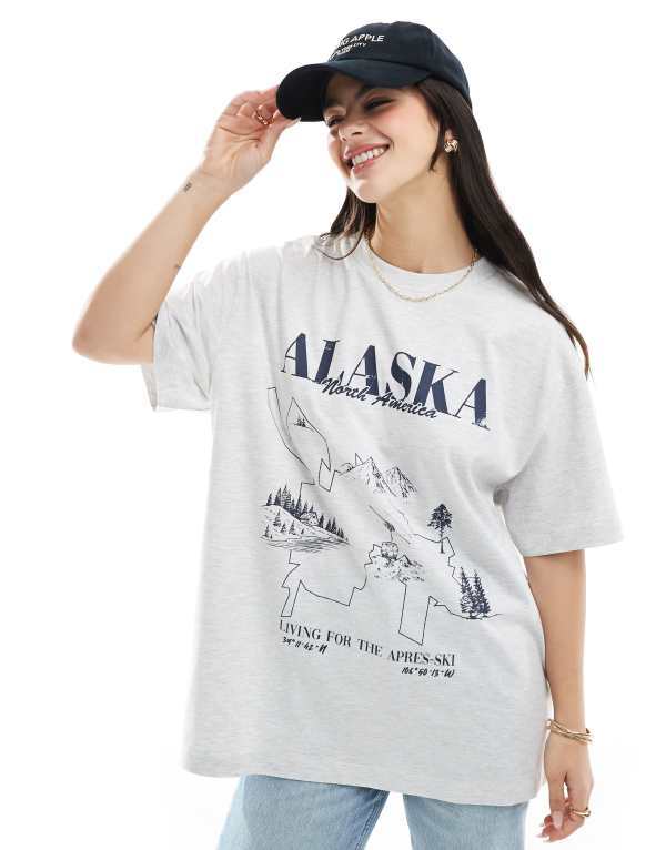 エイソス レディース トップス Tシャツ グラフィック ASOS DESIGN oversized T-shirt with colorado sk..