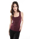 【送料無料】 オンリー レディース タンクトップ トップス ONLY 2 way square neck top in burgundy Burgundy(4)