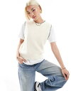 【送料無料】 ヴェロモーダ レディース ベスト トップス Vero Moda sleeveless knit top with contrast stitch ...