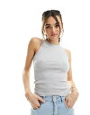 【送料無料】 オブジェクト レディース タンクトップ トップス Object tank top in gray melange Light Gray Melange(4)