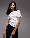 【送料無料】 マンゴ レディース Tシャツ トップス Mango premium t-shirt in white WHITE